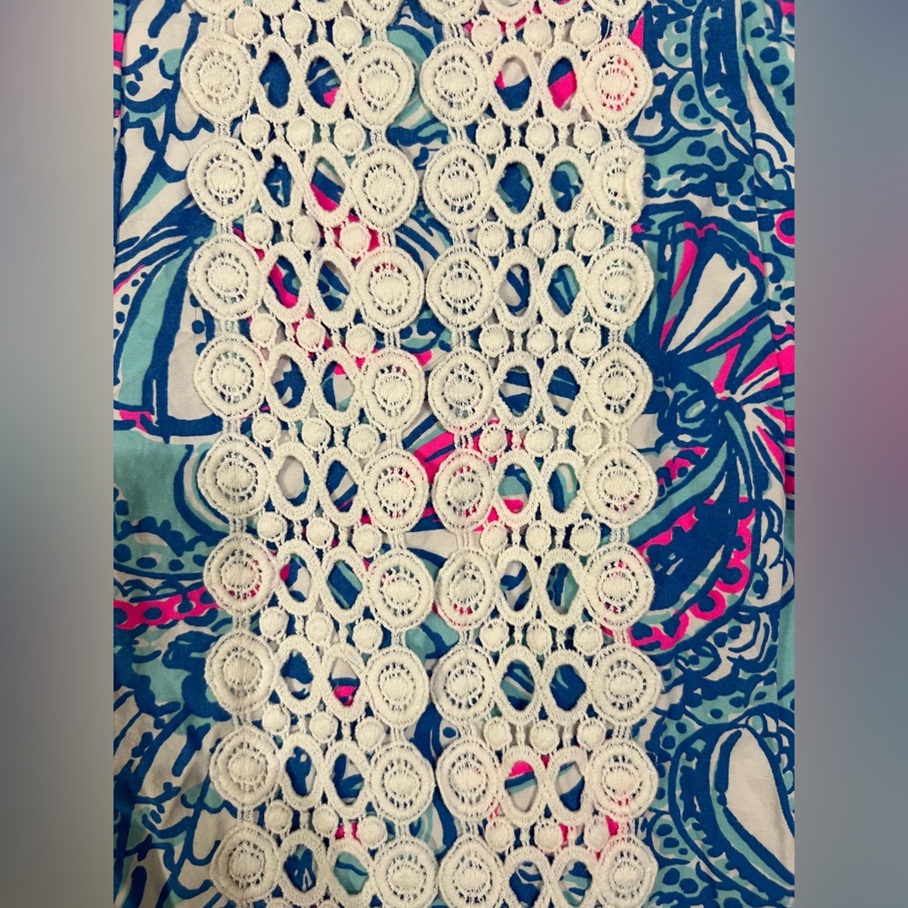 Lilly Pulitzer pink and blue sheath sundress sz 6 - Picture 4 of 8